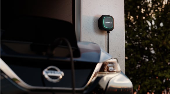 Nissan EV connected and charging with a Wallbox charger | Reiselman Nissan in Kansas City MO