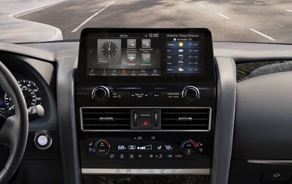 2023 Nissan Armada touchscreen and front console | Reiselman Nissan in Kansas City MO